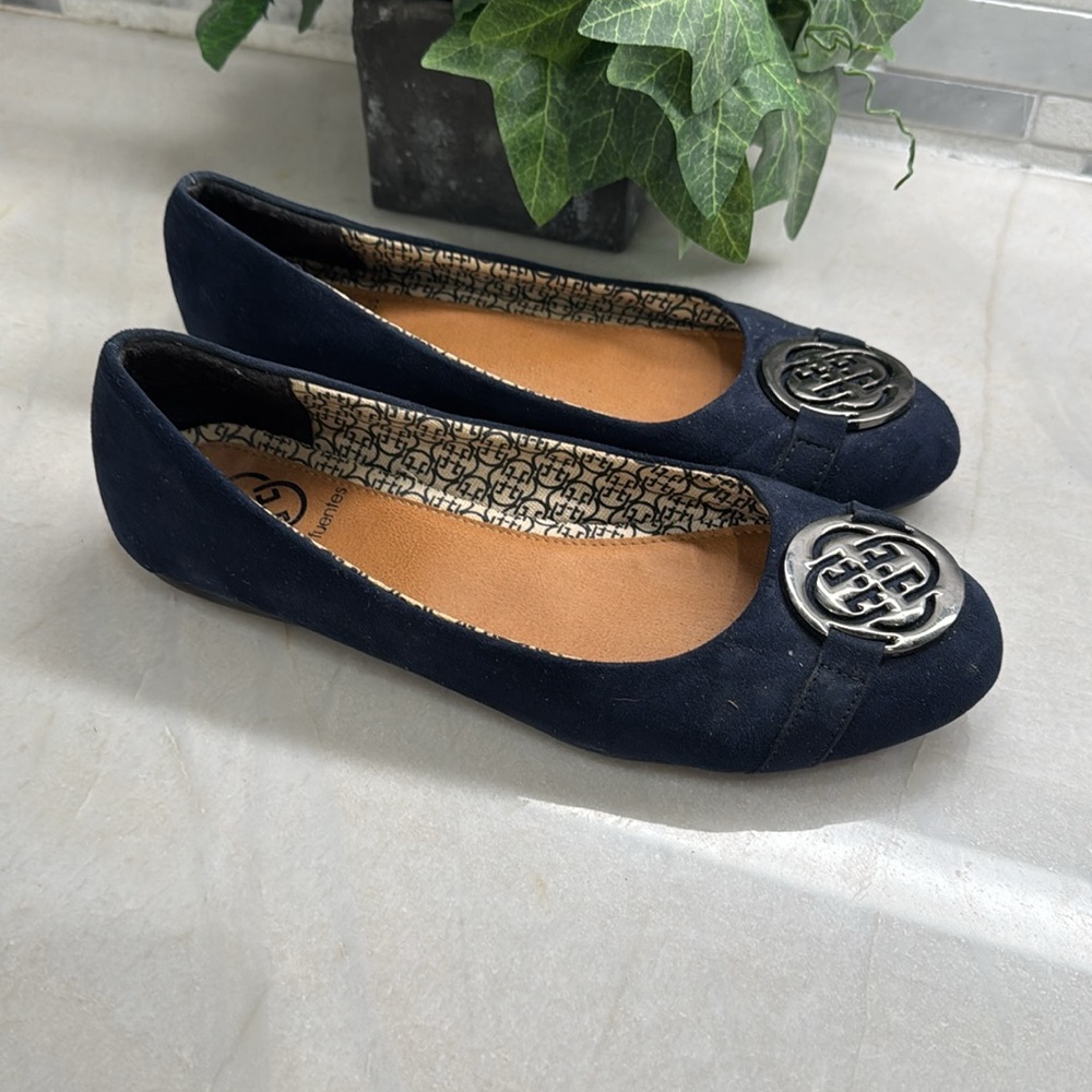 Daisy Fuentes Women’s Shoes Navy Ruby Ballet Flats Size 7M - Picture 3 of 6